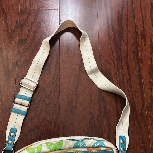 Auth Coach Rare Scribble Logo Rainbow Hampton Field Camera Crossbody Bag! - Picture 6 of 11